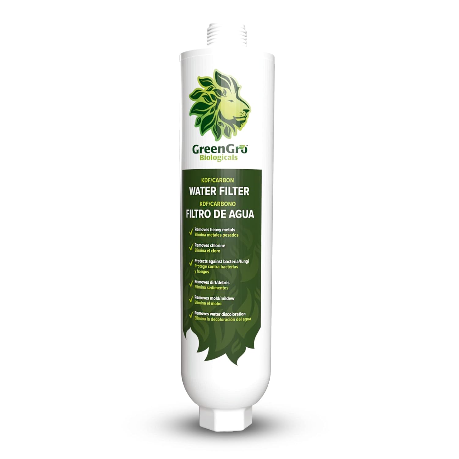 GreenGro Filtro de agua de gran capacidad para mangueras de jardín y agua, elimina calcio, cloramina, cloro, metales pesadosdeclorador de