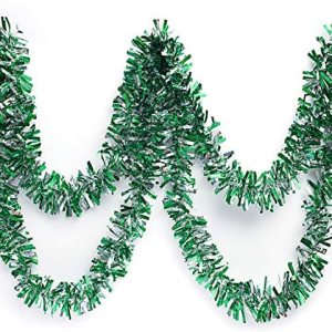 Anderson’s Guirnalda iridiscente brillante de dos colores, verde y plateado, 4 pulgadas de ancho x 25 pies de largo, decoraciones flotantes para Anderson’s Guirnalda iridiscente brillante de dos colores, verde y plateado, 4 pulgadas de ancho x 25 pies de largo, decoraciones flotantes para