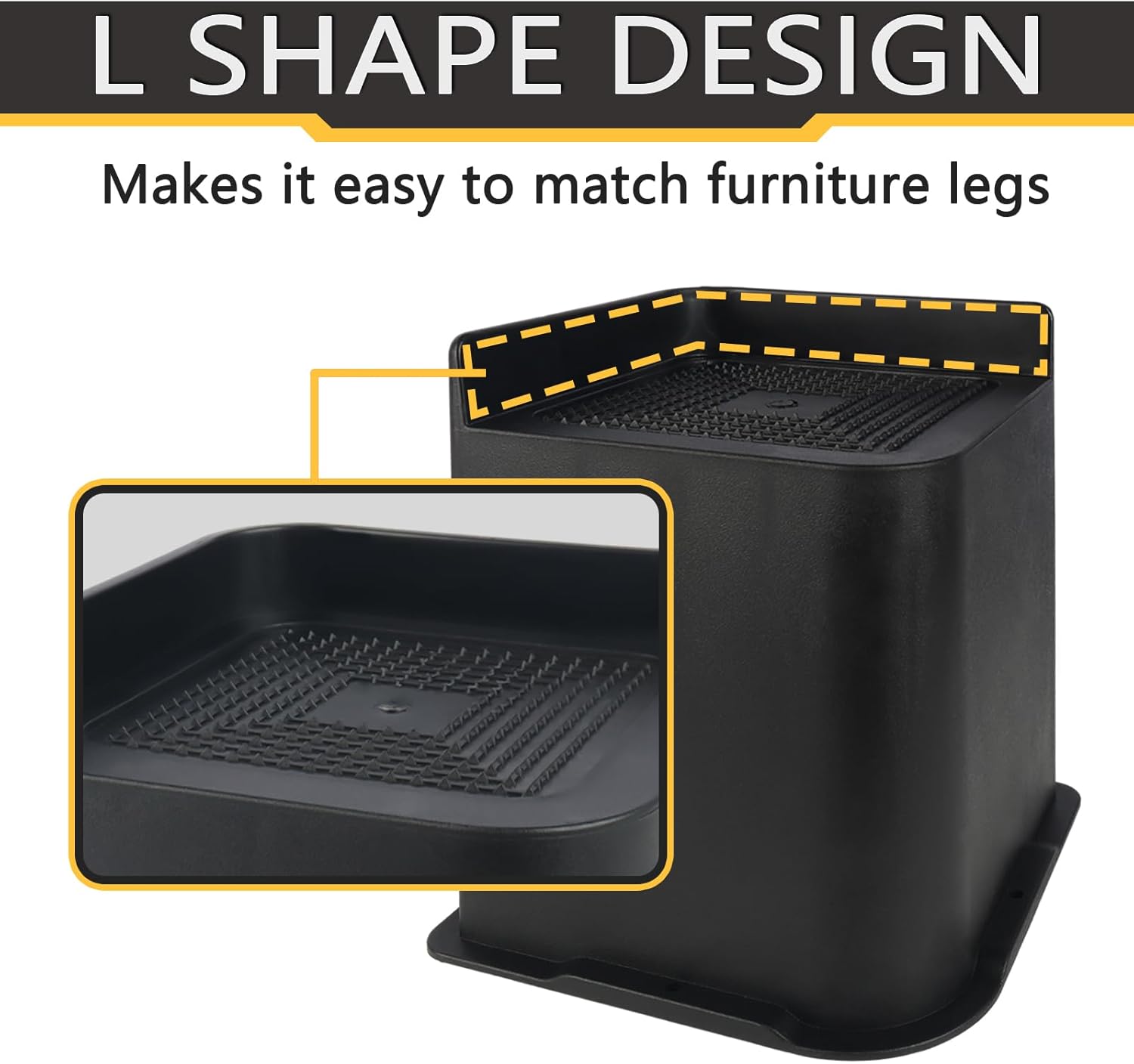Elevadores de cama resistentes para muebles, elevadores de cama de 3 pulgadas, soporta hasta 5000 libras, adecuado para sofá, escritorio, cama, mesa