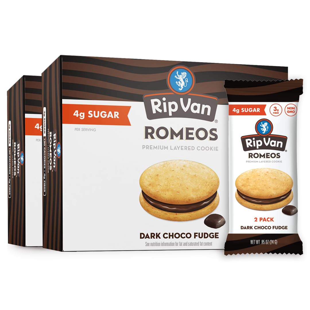 Rip Van Romeos Dark Fudge 0.85oz  2 paquetes (9 unidades) (Fudge oscuro)