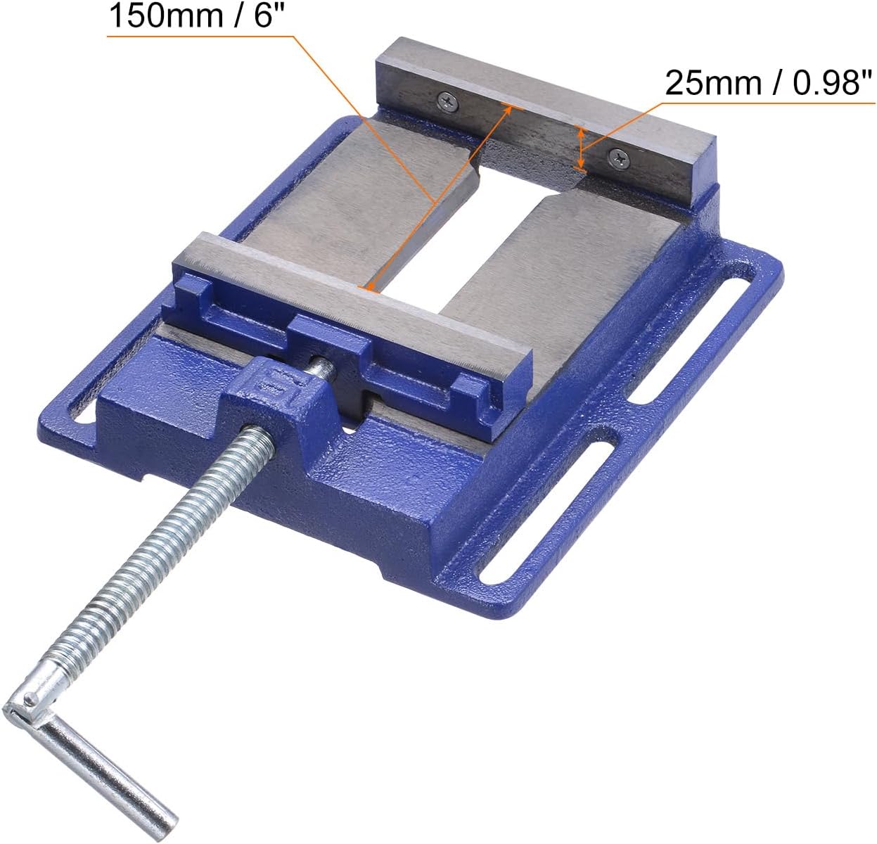 HARFINGTON Prensa de taladro, abrazadera de banco de 6 “para carpintería, metalurgia, pegado