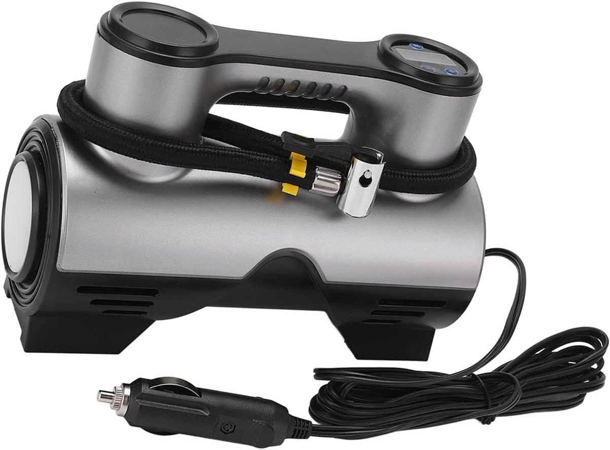 Inflador de neumáticos de automóvil – Bomba de aire eléctrica de 12 V 120 W, 150 PSI 35 Lmin, pantalla en tiempo real, linterna brillante, compresor