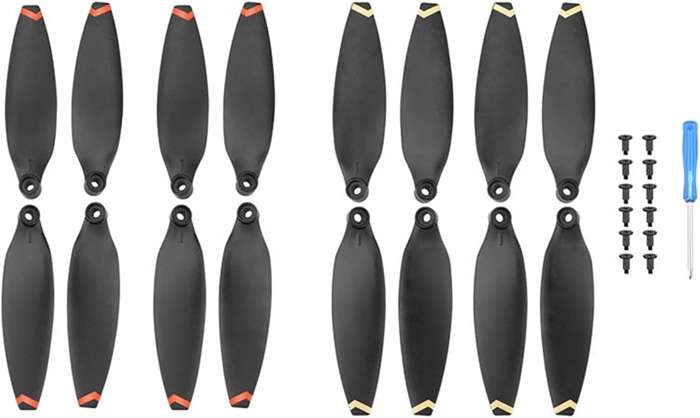 Accesorios de repuesto para drones, accesorios de hélices para FIMI X8 MiniMini V2 Drone plegable y ligero, ventilador de ala (color  borde naranja)