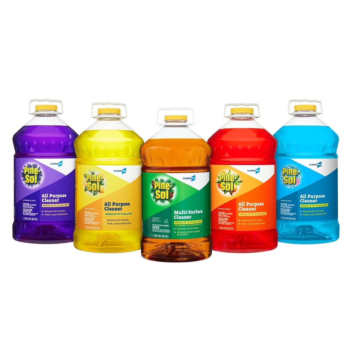 Clorox Pro Pine-Sol Limpiador multiusos, limón fresco, 144 onzas (el paquete puede variar)