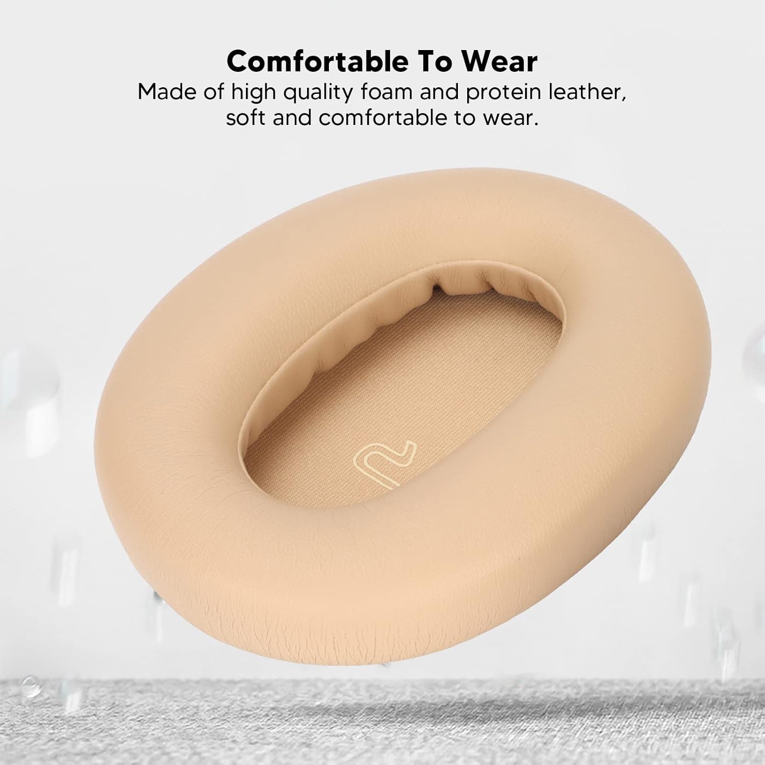 Almohadillas de repuesto para los oídos, espuma de piel con aislamiento de ruido, almohadillas suaves para auriculares Bluetooth Edifier W860NB