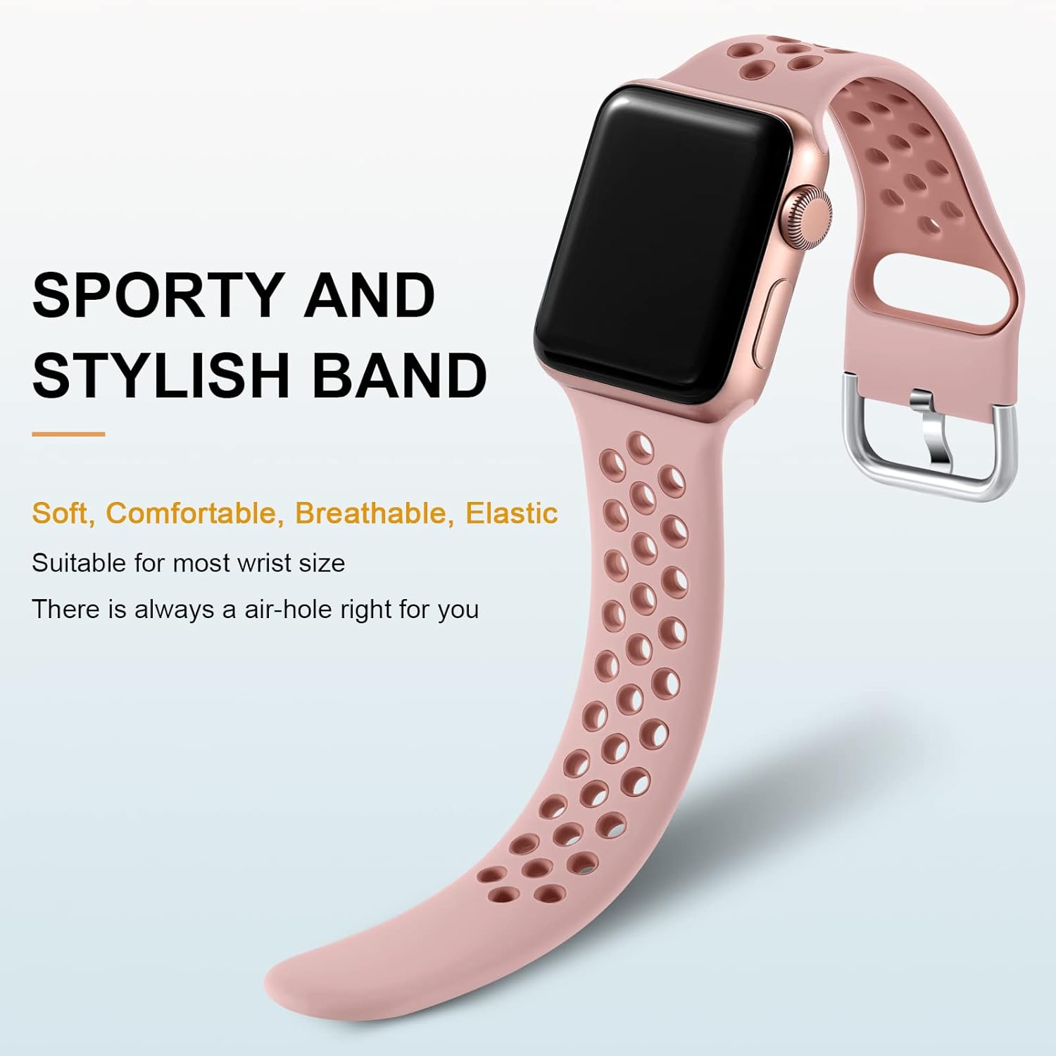 Lerobo Paquete de 3 correas compatibles con Apple Watch de 1.575 pulgadas, 1.496 pulgadas, 1.614 pulgadas, 1.732 pulgadas, 1.772 pulgadas, para