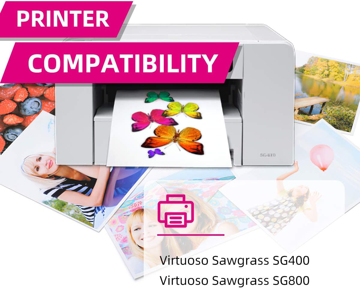 IN INTACTECH Cartucho de tinta de sublimación SG400 SG800 y unidad de recolección de residuos compatible con impresora Sawgrass Virtuoso SG 400 SG