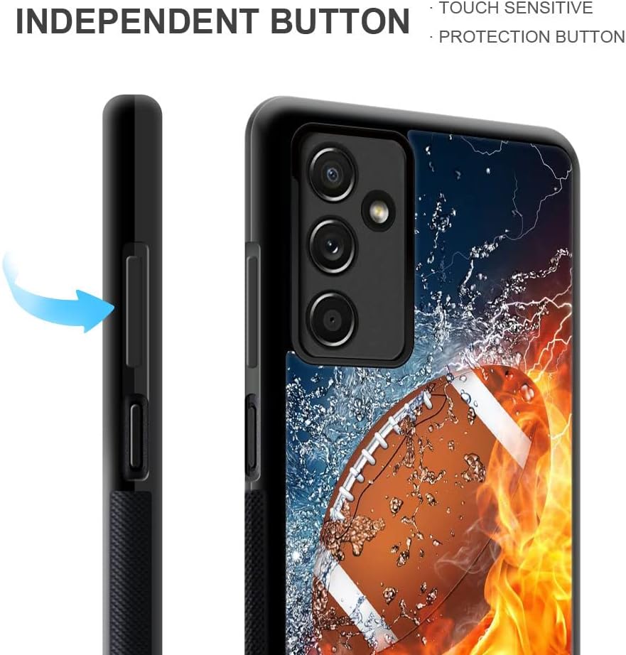 Funda para Samsung Galaxy A14 5G, diseño de patrón de lujo, a prueba de golpes, funda resistente para hombre y mujer-Rugby American Football on
