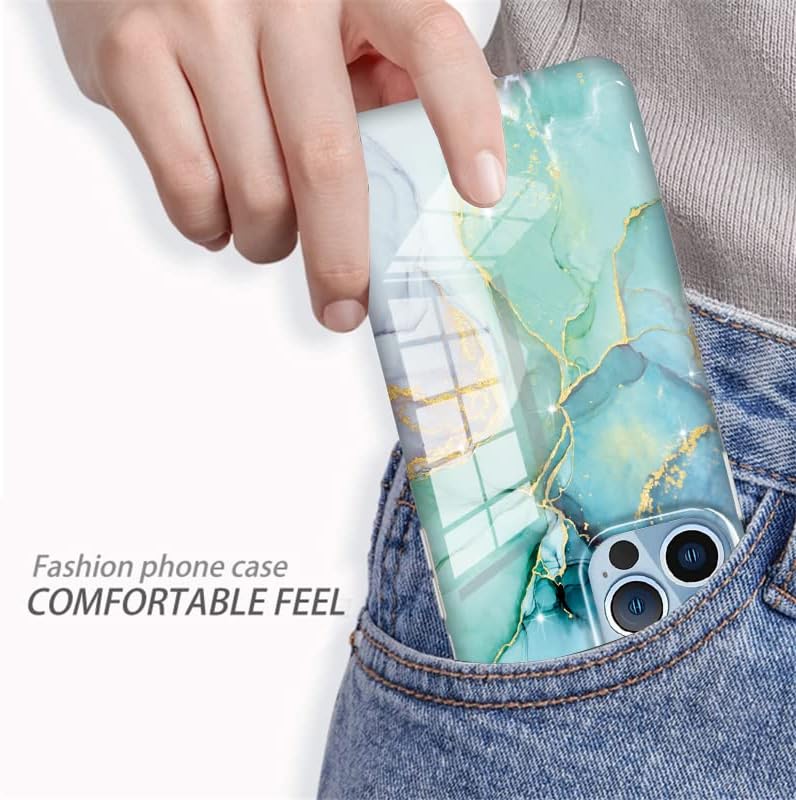luolnh Funda dorada brillante compatible con iPhone 15 Pro, diseño de mármol, a prueba de golpes, delgada y suave, funda de silicona para iPhone 15