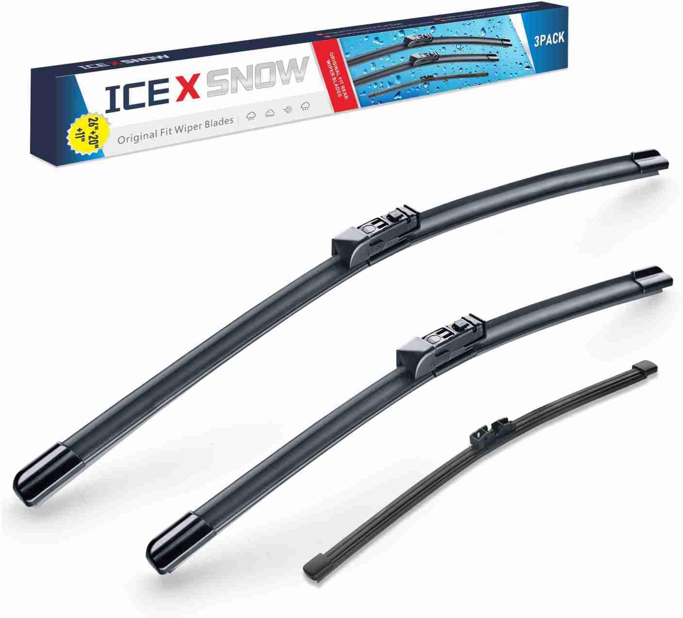 3 limpiaparabrisas de 26 pulgadas, 20 pulgadas, 11 pulgadas, repuesto para BMW X4 2019 2020 2021 2022 X3 2018 2019 2020 2021 2022 con bloqueo