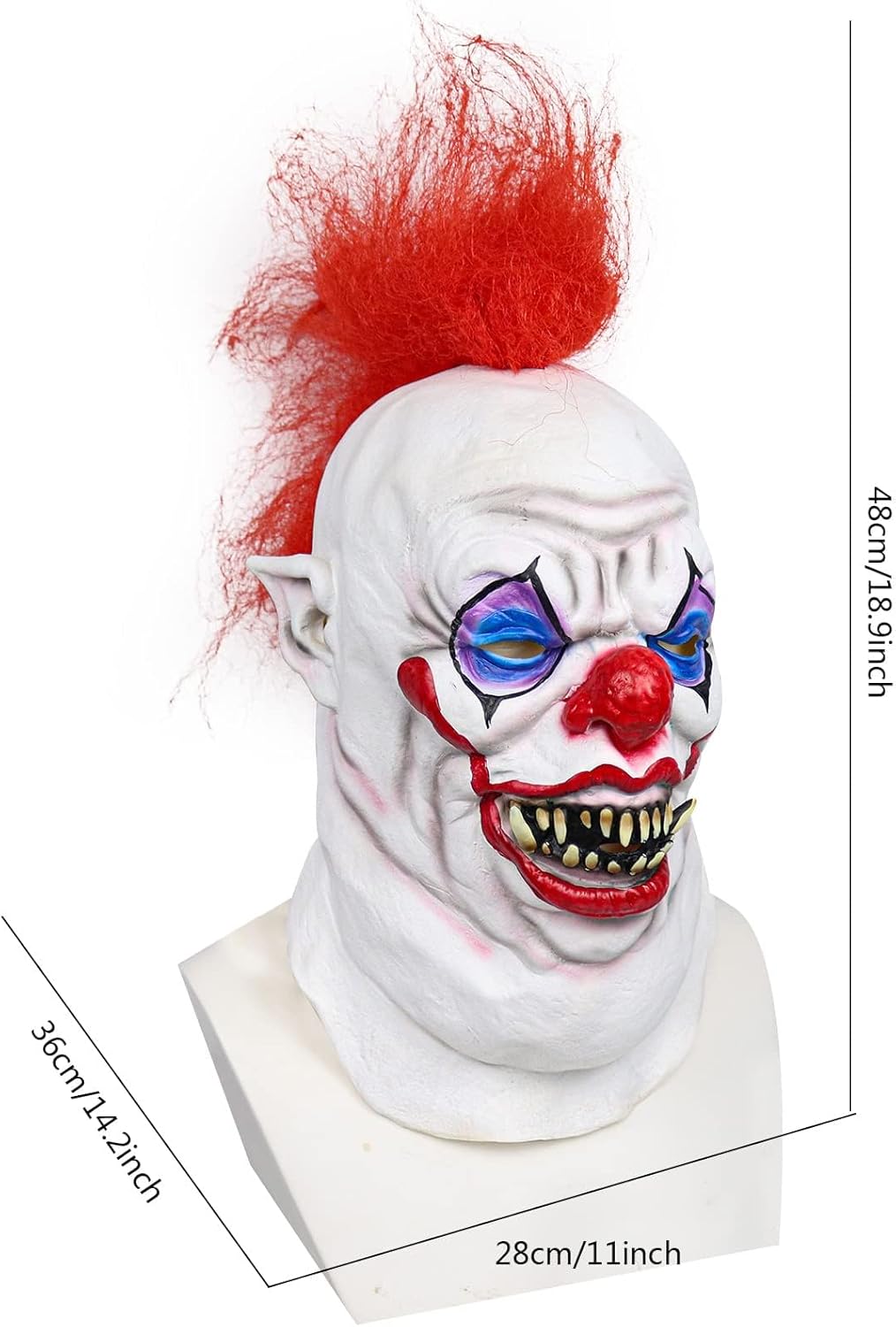 xiuyou Máscara de payaso de Halloween, máscara de payaso, máscara de payaso asesino de terror, máscara de payaso asesino de terror, disfraz de