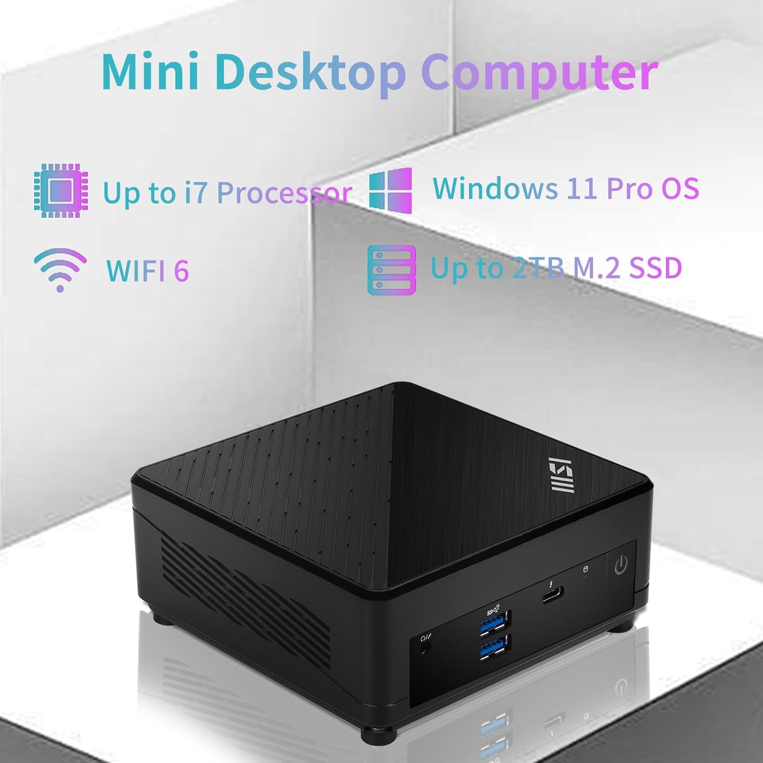 MSI Cubi 5 Mini PC profesional, procesador Intel i5-1235U de 12 generación (Beats Ryzen 7 5700U), 8 GB de RAM, SSD de 512 GB, Wi-Fi 6, Windows 11
