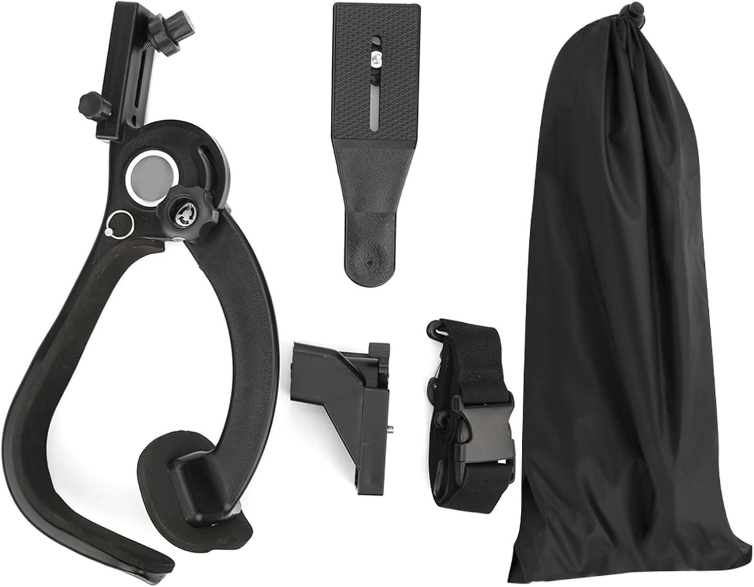 SR-500 Soporte de hombro de cámara negra, correa de cámara DSLR Fotografía Hombro Shock Soporte estabilizador Rig