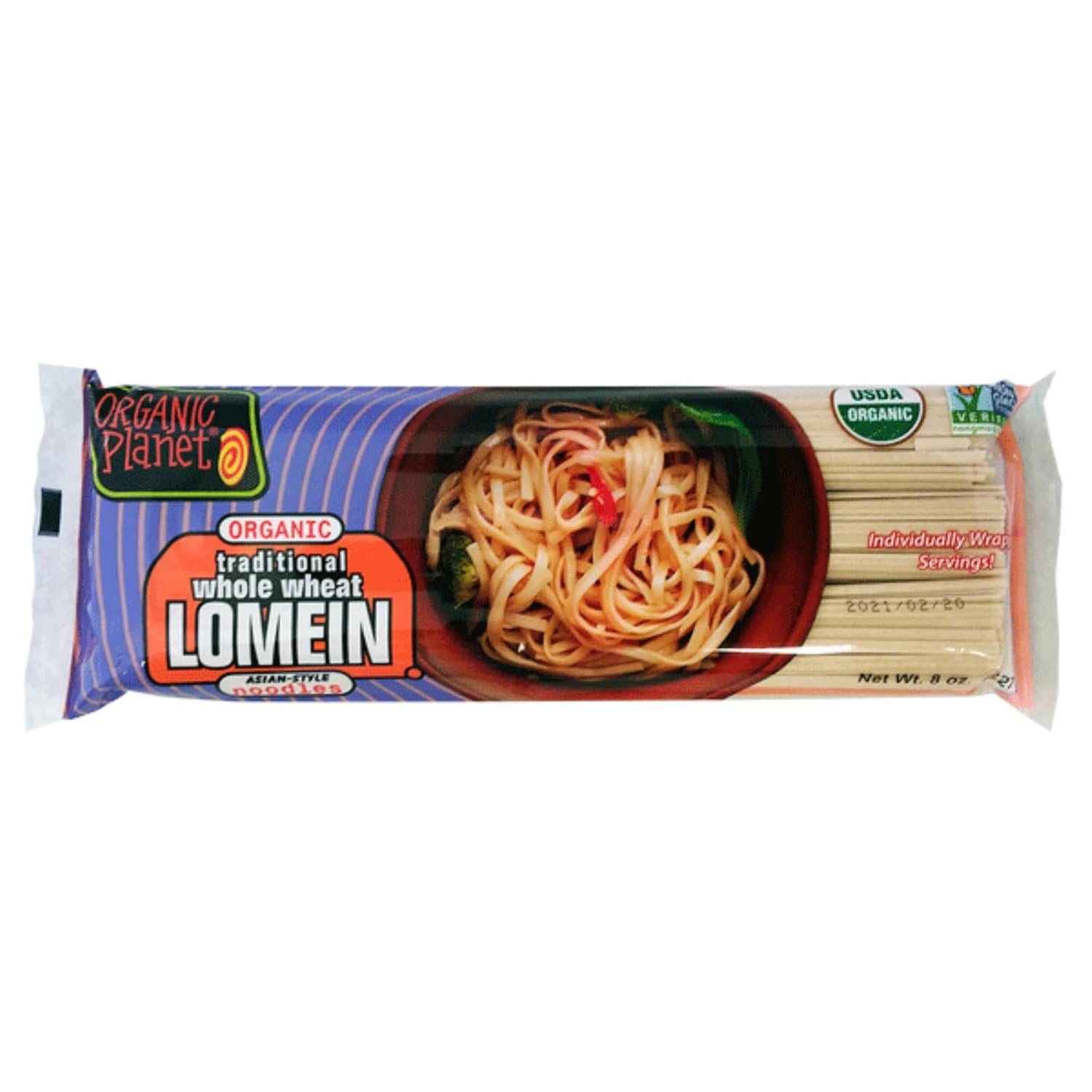 Organic Planet Fideos Lomein de trigo integral, sin OMG, orgánicos, veganos, asiáticos, 8 onzas (paquete de 1)