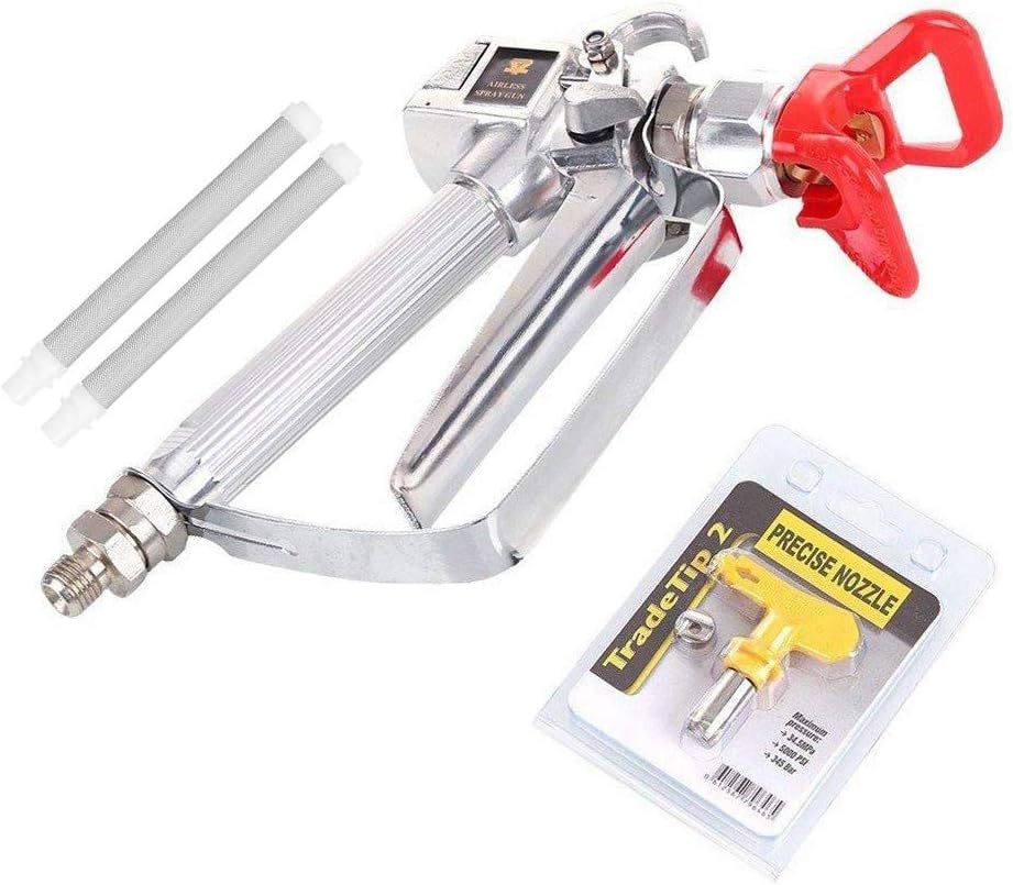 Pistola de pulverización sin aire de alta presión con 517 puntas y protector de punta, 2 filtros de pistola de pintura sin aire