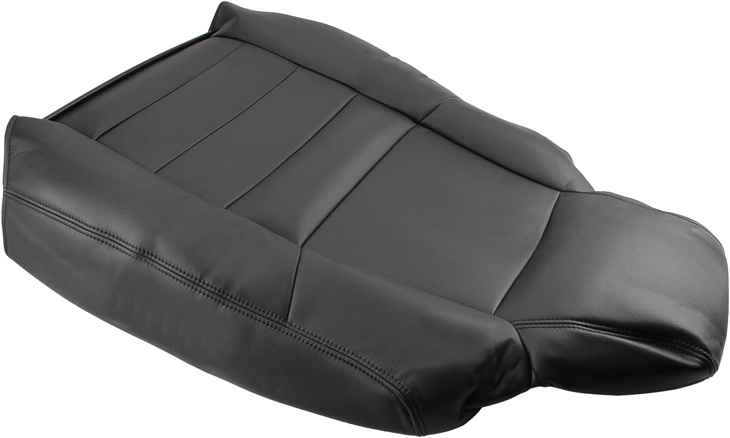 AUTOKAY Funda de asiento perforada para Ford F250 F350 Super Duty Lariat XLT 2004 2005, color negro lado del conductor y pasajero parte inferior y