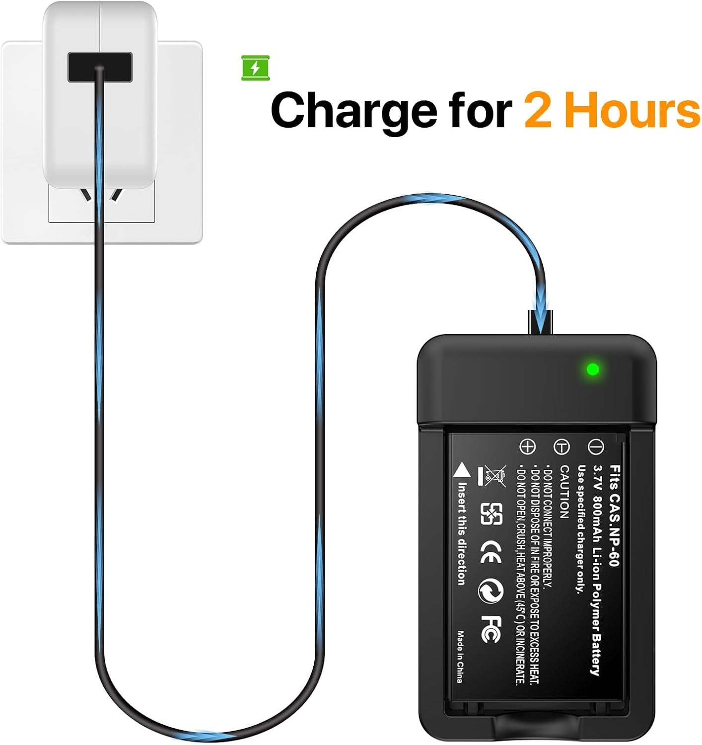 Ahlirmoy Paquete de accesorios para cámara digital DC202 avanzada compartimento de batería de carga rápida y funda de cuero marrón premium  Perfecto