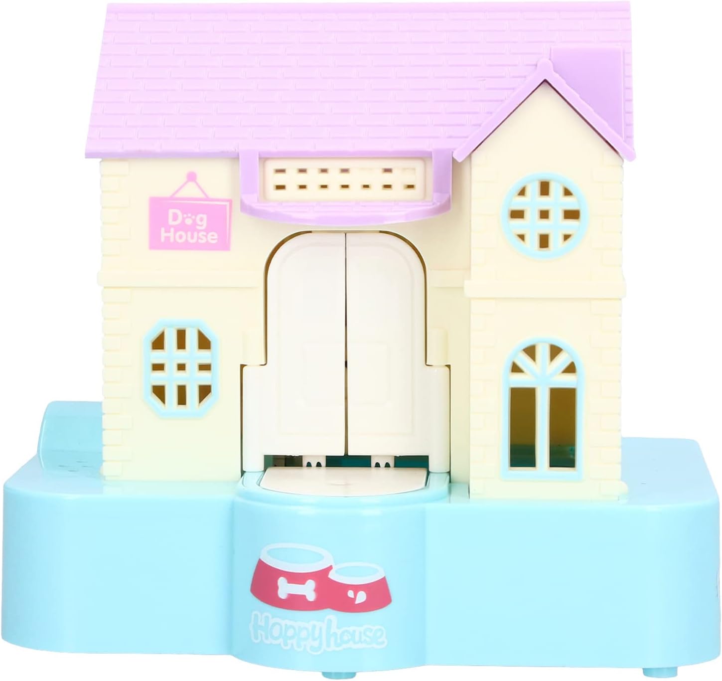 Fun Puppy Villa – Alcancía de la suerte, casa de perro de la suerte, alcancía automática con efectos de luz y música, regalos de juguete para niños