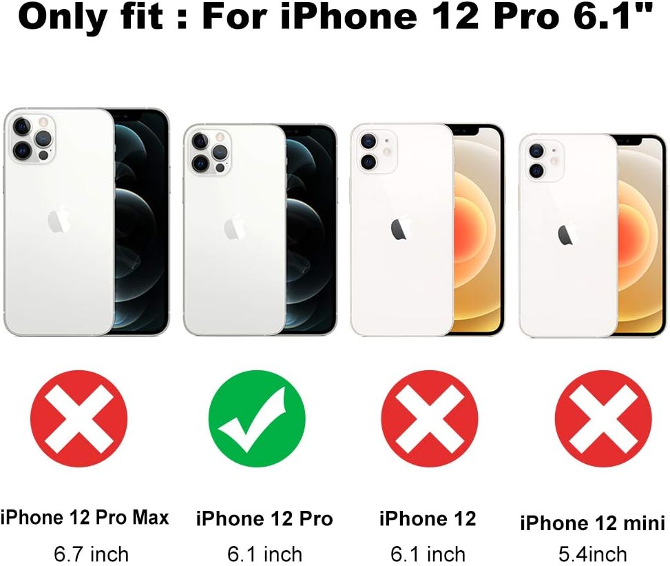 KANGHAR Funda cuadrada compatible con iPhone 12 Pro de lujo con bonito diseño cuadrado, de cuerpo completo, antiarañazos, a prueba de golpes, funda