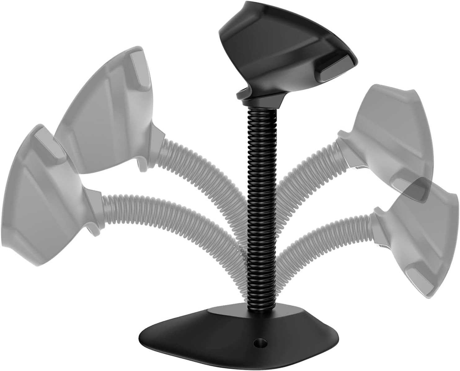 Symcode Soporte universal para escáner de código de barras manos libres, escáner de código de barras, soporte de cuna, ángulo base y cabeza