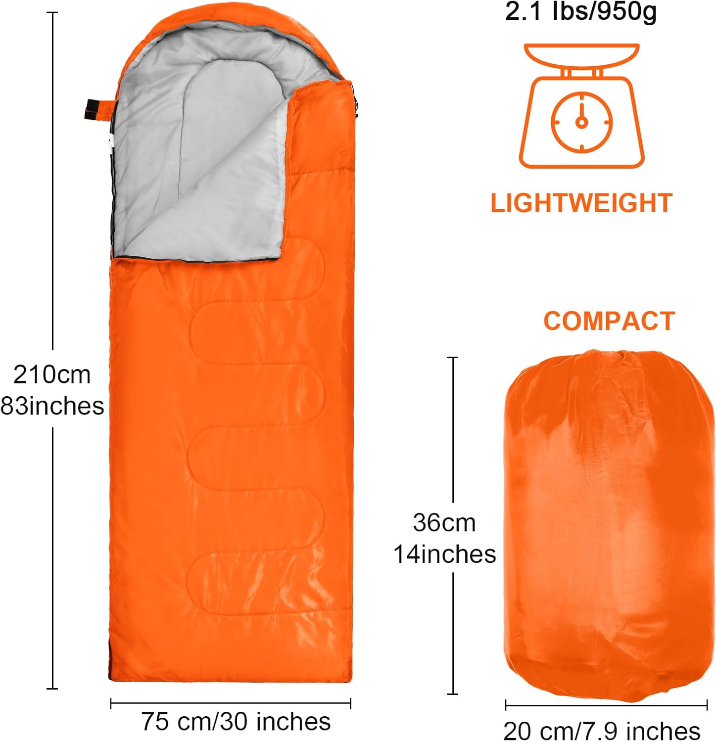 10 sacos de dormir de 0 grados para acampar a granel para adultos, sacos de dormir para clima frío, 4 estaciones, cálidos, impermeables, ligeros,