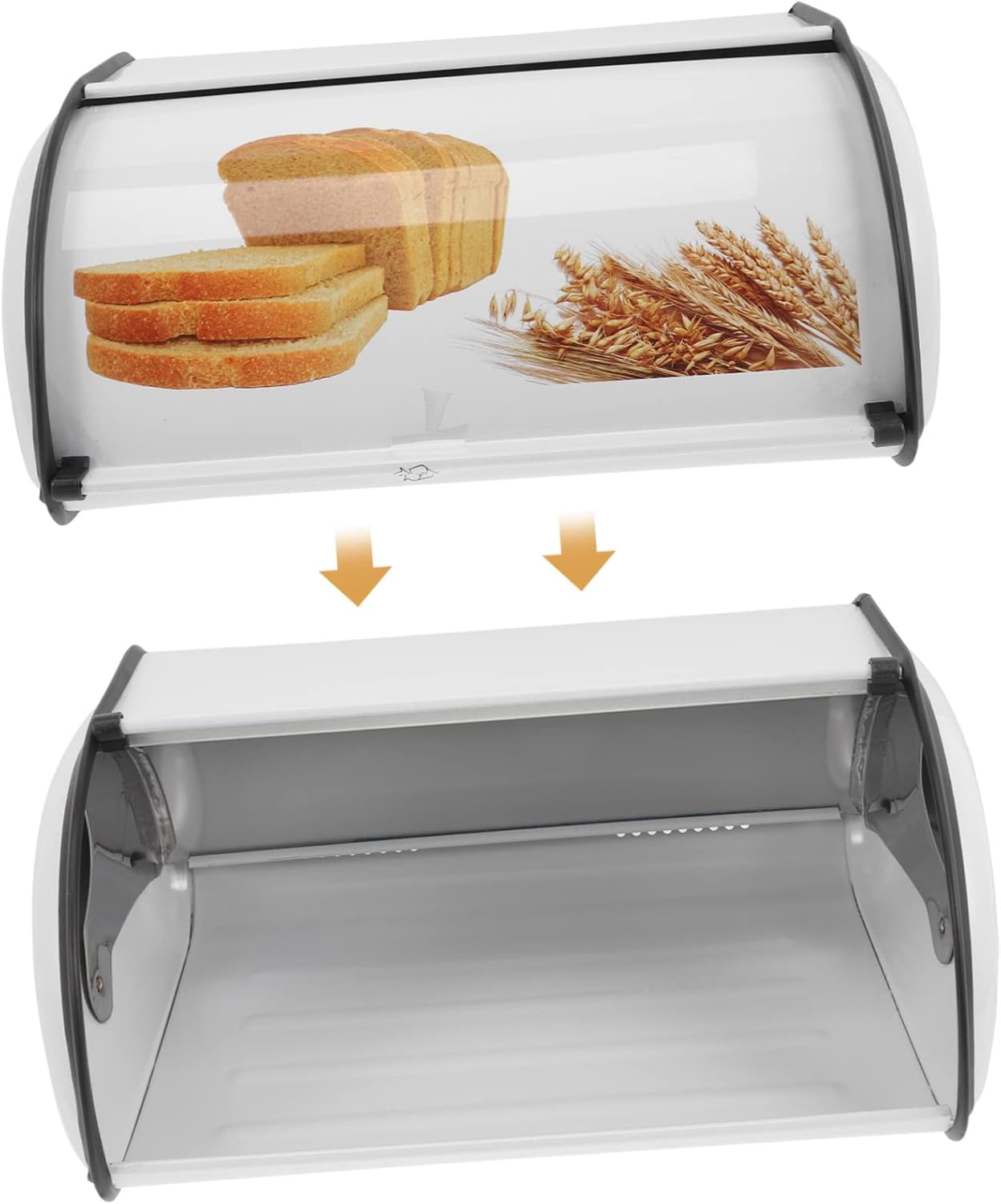 BESTOYARD Caja de pan impresa mostrador de pan contenedor de pan de metal recipiente de pan de cocina contenedor de pan de almacenamiento lata ca