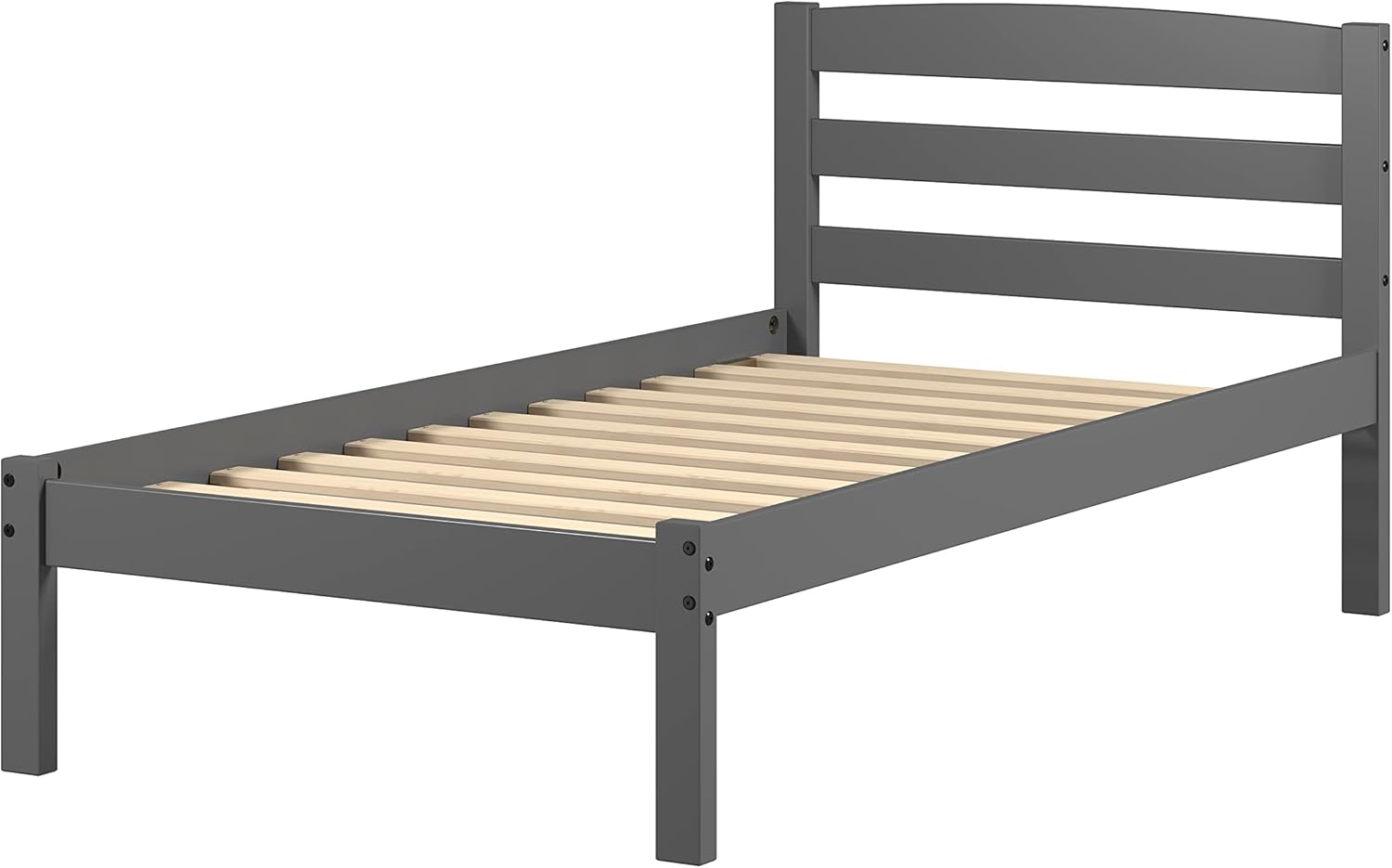 DONCO KIDS Cama Econo Twin Plataforma Gris Oscuro