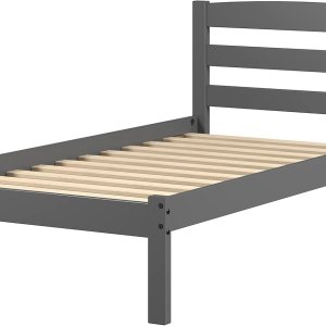 DONCO KIDS Cama Econo Twin Plataforma Gris Oscuro DONCO KIDS Cama Econo Twin Plataforma Gris Oscuro
