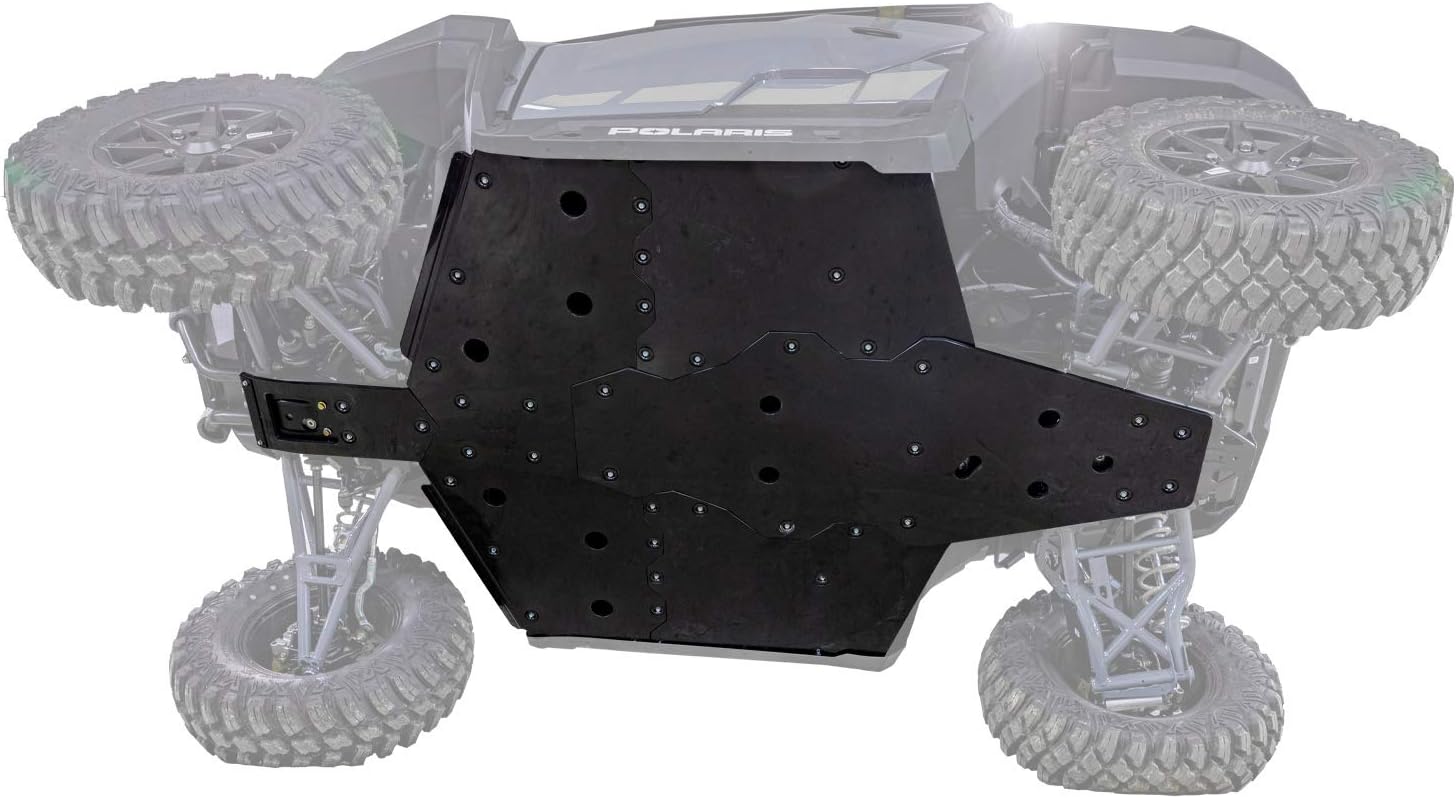 SuperATV Placa deslizante UHMW de 12 pulgada de grosor para Polaris General 1000 2016+ (no es compatible con modelos XP)  Protege completamente el