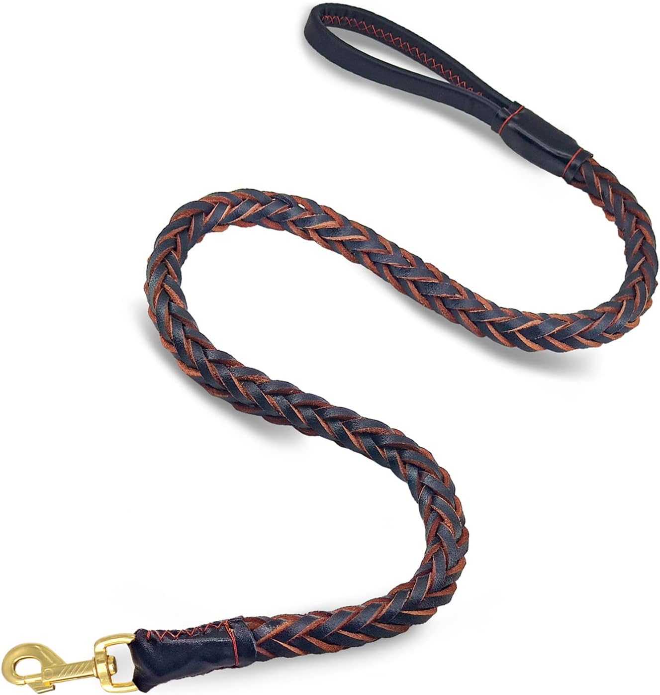 Correa de cuero para perro, correa trenzada duradera para entrenamiento de perros, correas de cuero resistente, correa de cuero suave y cómoda para