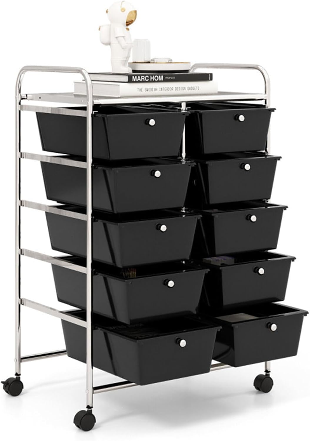 Recollections – Carrito organizador con ruedas de 10 cajones, carrito universal con ruedas y organizador con cajones para almacenamiento multiusos