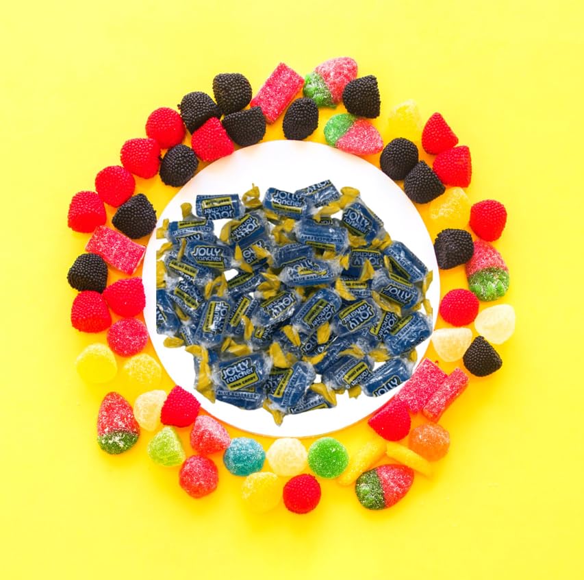 CandyKrave Jolly Rancher – Caramelos duros saborizados de alta calidad, envueltos individualmente, bolsa de dulces a granel, delicia de sabor a