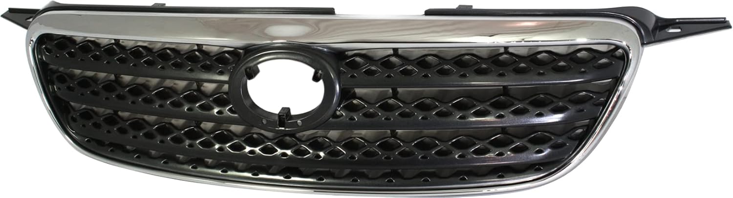 Garage-Pro Conjunto de rejilla compatible con Toyota Corolla 2005-2008 con carcasa cromada e inserto pintado de gris oscuro