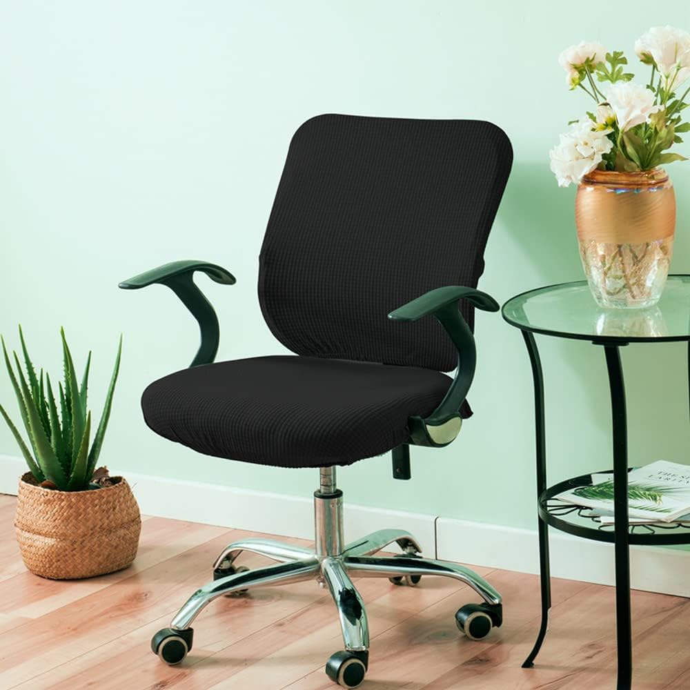 Funda para silla de oficina, resistente al agua, protección dividida y elástica, de tela jacquard, funda universal para silla de trabajo, silla