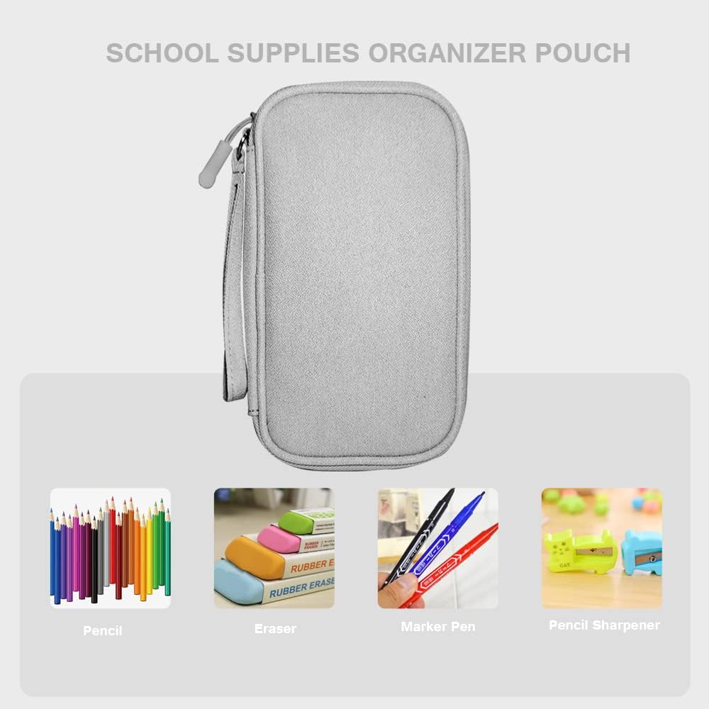 Organizador de electrónica, bolsa organizadora de cables, estuche organizador de viaje a prueba de golpes, funda de transporte para auriculares,