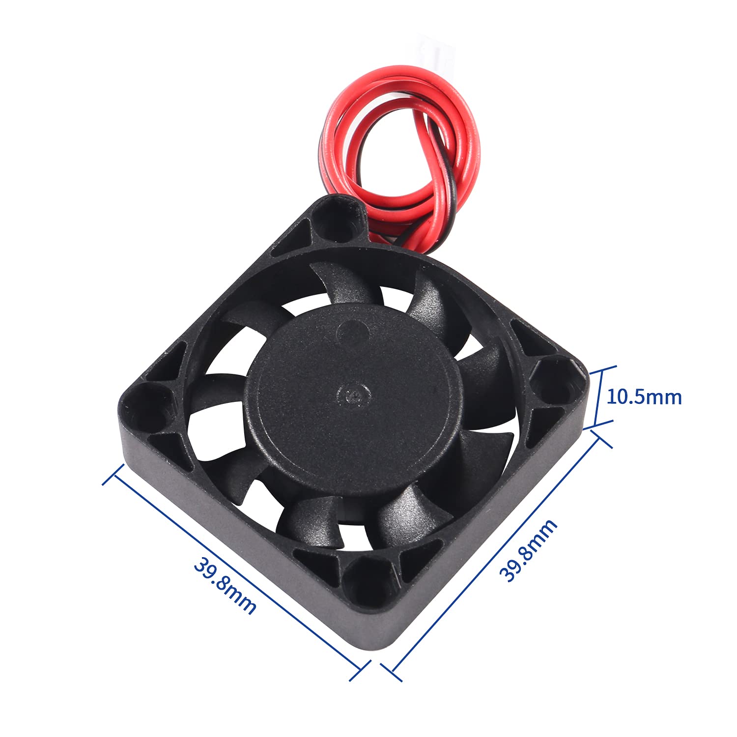 6 unids 4010 ventilador 24V 3D impresora ventilador de enfriamiento 1.575×1.575×0.394 in mini ventilador sin escobillas con terminal de 2 pines para