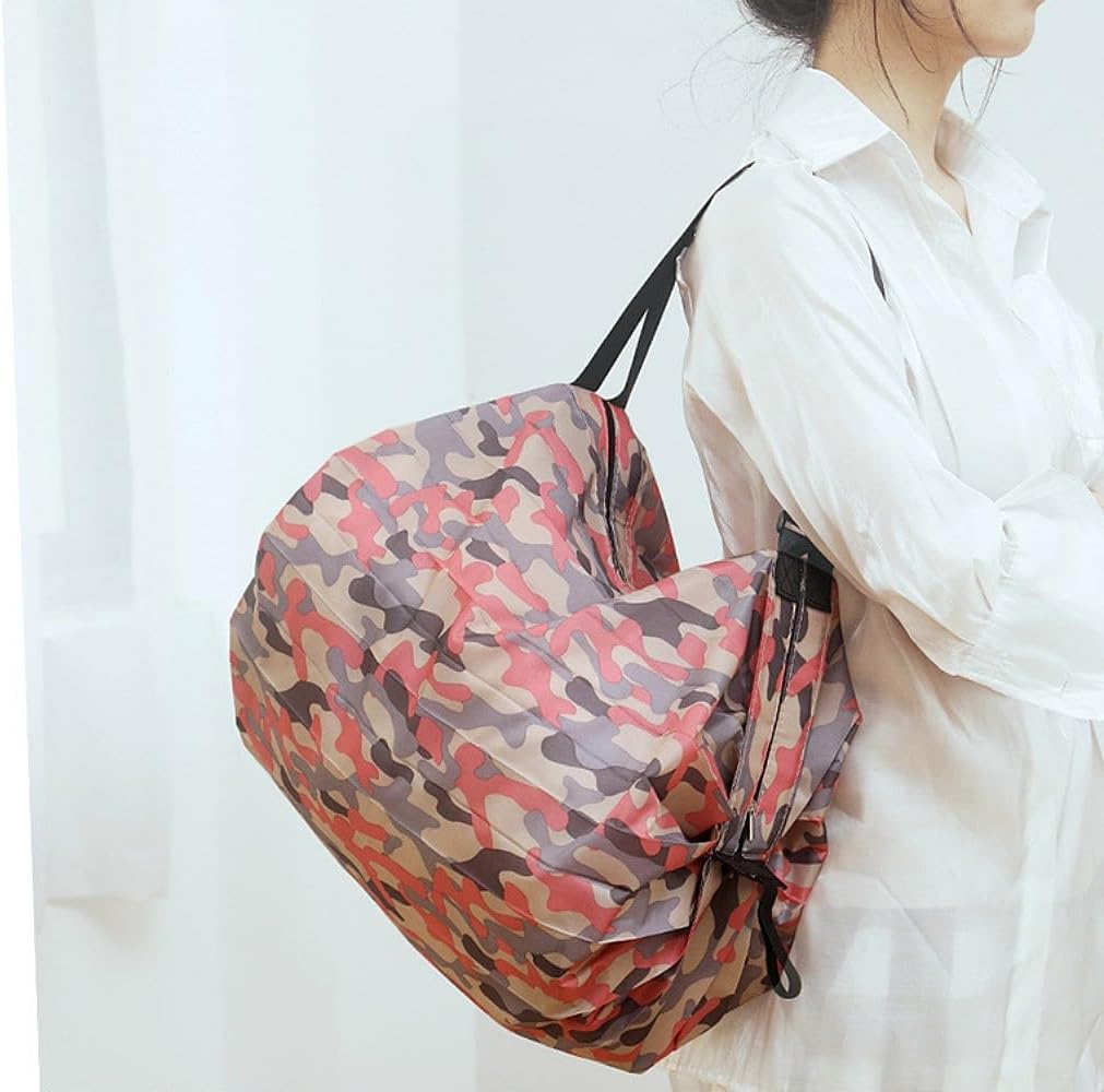 Bolsas de compras gruesas, bolsas de comestibles reutilizables, bolsa plegable de almacenamiento de comestibles, bolsa de tela Oxford impermeable