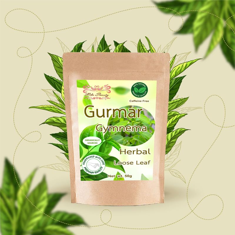 Hida Beauty Gurmar Gymnema Sylvestre Tea 1.76 onzas de hojas sueltas secas sabor natural original
