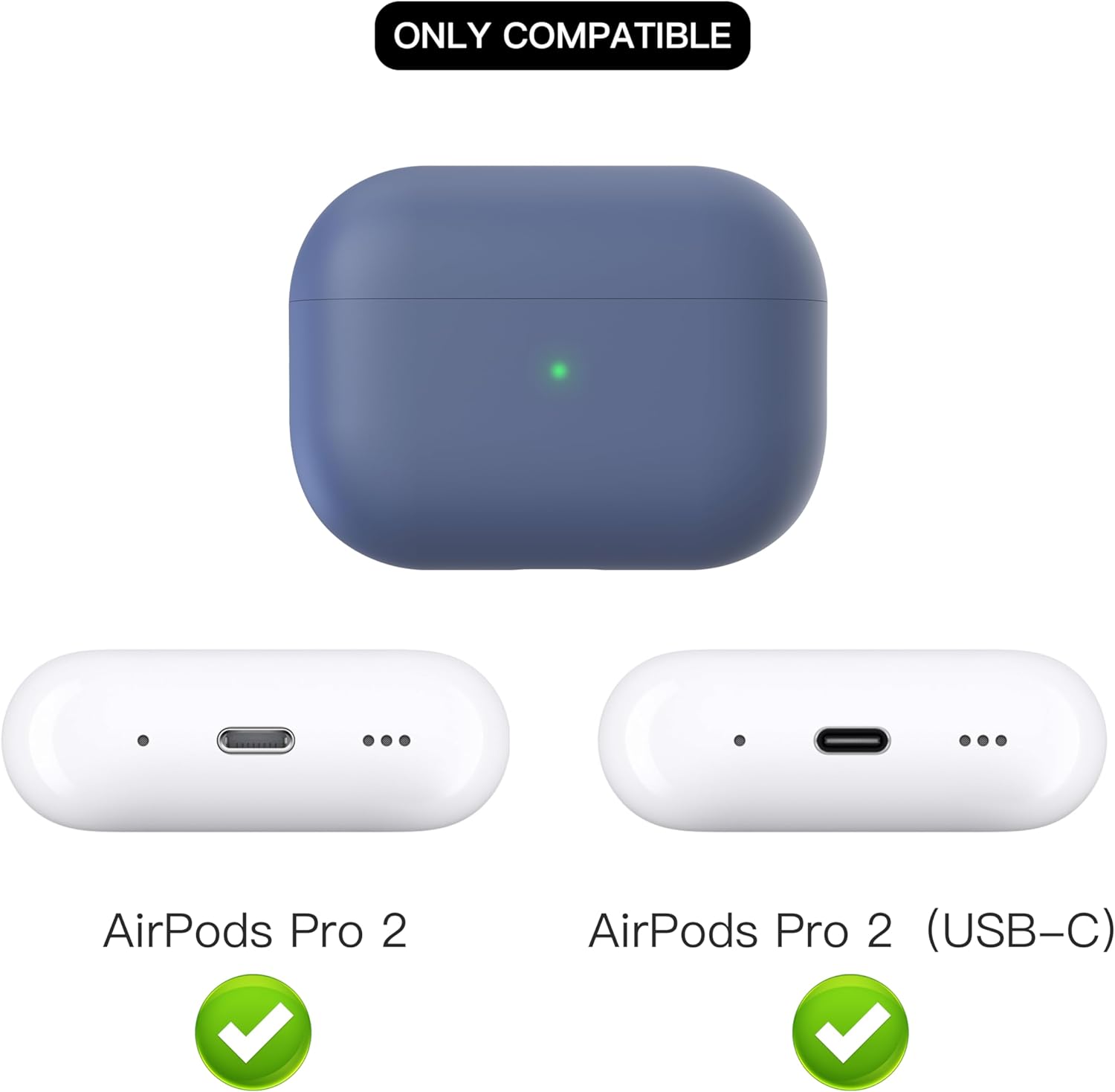 Funda de silicona líquida para AirPods Pro 2, funda protectora híbrida de triple capa, a prueba de golpes, compatible con AirPods Pro de 2