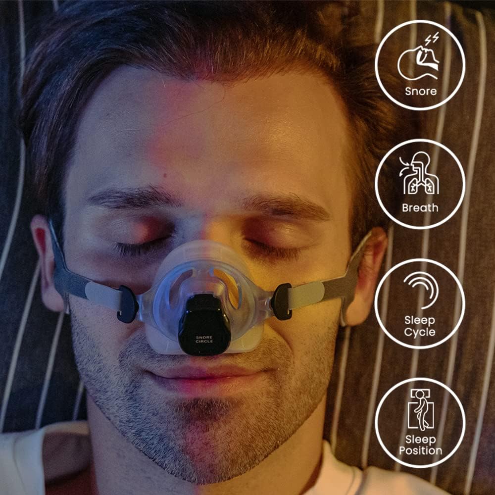 Monitor de respiración del sueño, seguimiento del flujo de aire en tiempo real y análisis de datos del sueño para mejorar el sueño, monitorear la