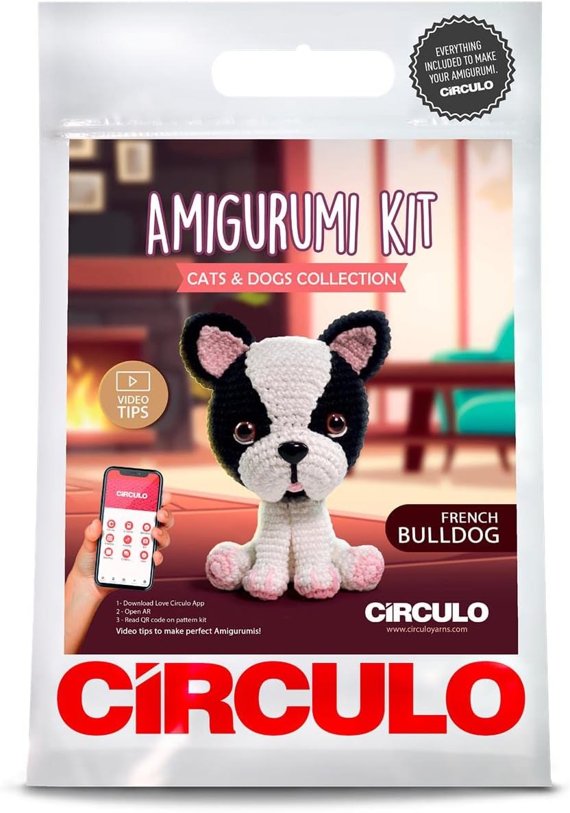 CIRCULO Círculo Amigurumi – Kit de ganchillo – Gatos y perros – Todo incluido, instrucciones fáciles – Intermedio – Juego de ganchillo – Kit de