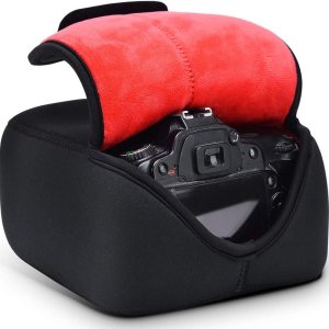 CADeN Funda para cámara DSLR SLR con protección de neopreno, compatible con Nikon, Canon, Pentax, Sony, etc. (grande, negro) CADeN Funda para cámara DSLR SLR con protección de neopreno, compatible con Nikon, Canon, Pentax, Sony, etc. (grande, negro)