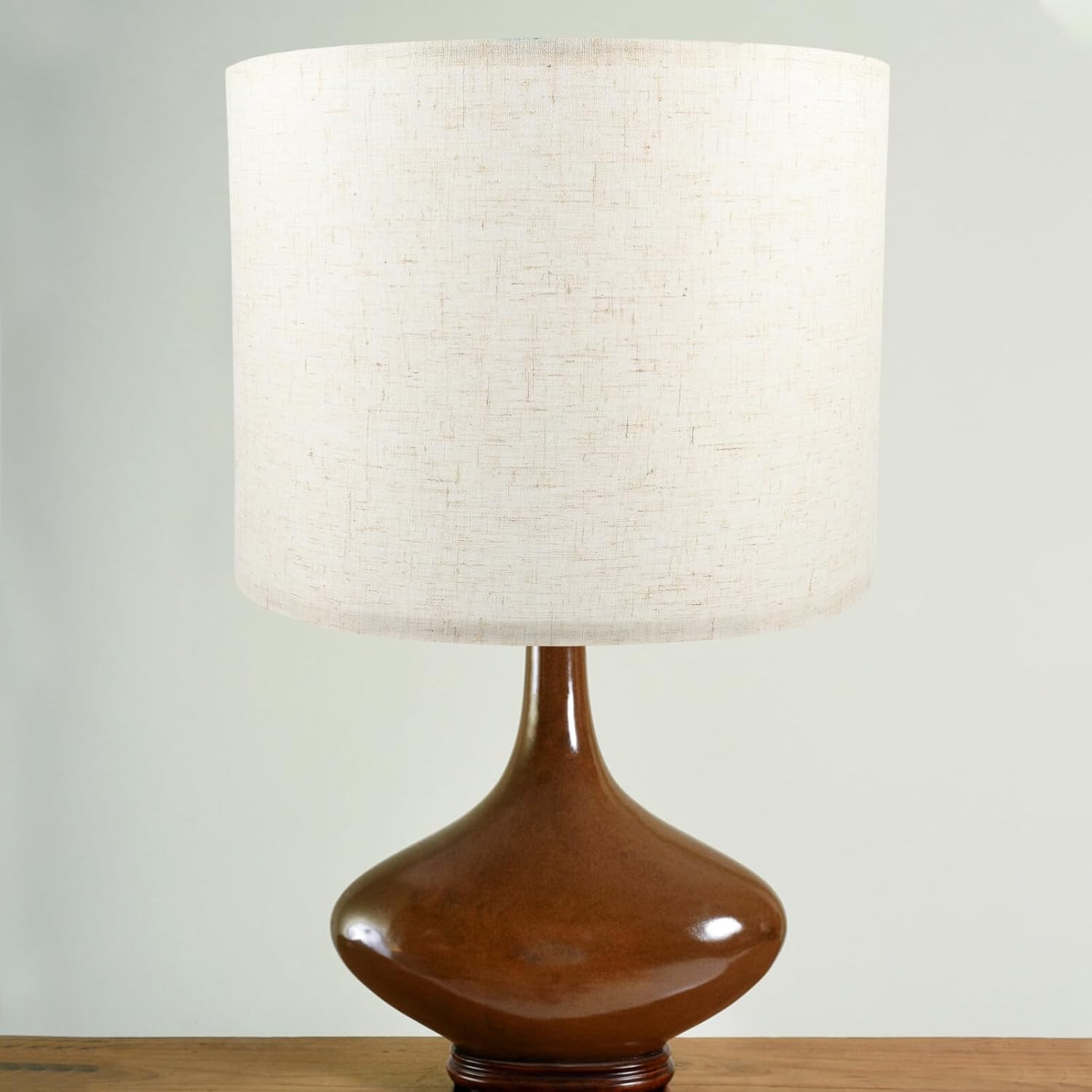 OSALADI Pantallas de lino para lámpara de mesa, lámpara de pie de tela beige, pantalla mediana para lámpara de mesa, lámpara de noche, lámpara de