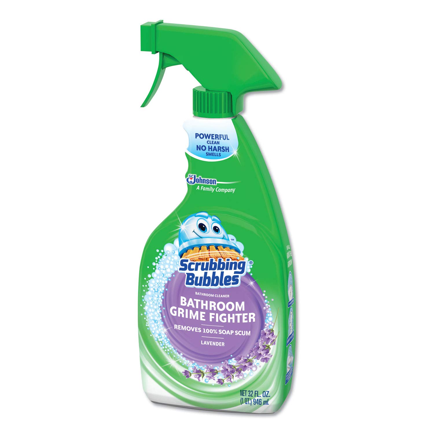 Scrubbing Bubbles – Botella de spray de 32 onzas para baño, aroma a lavanda, 32 onzas