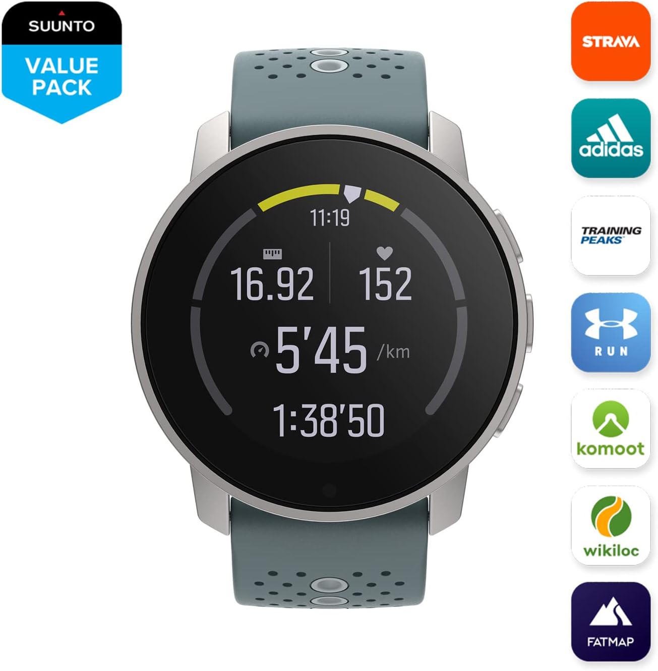 SUUNTO 9 Peak gris musgo