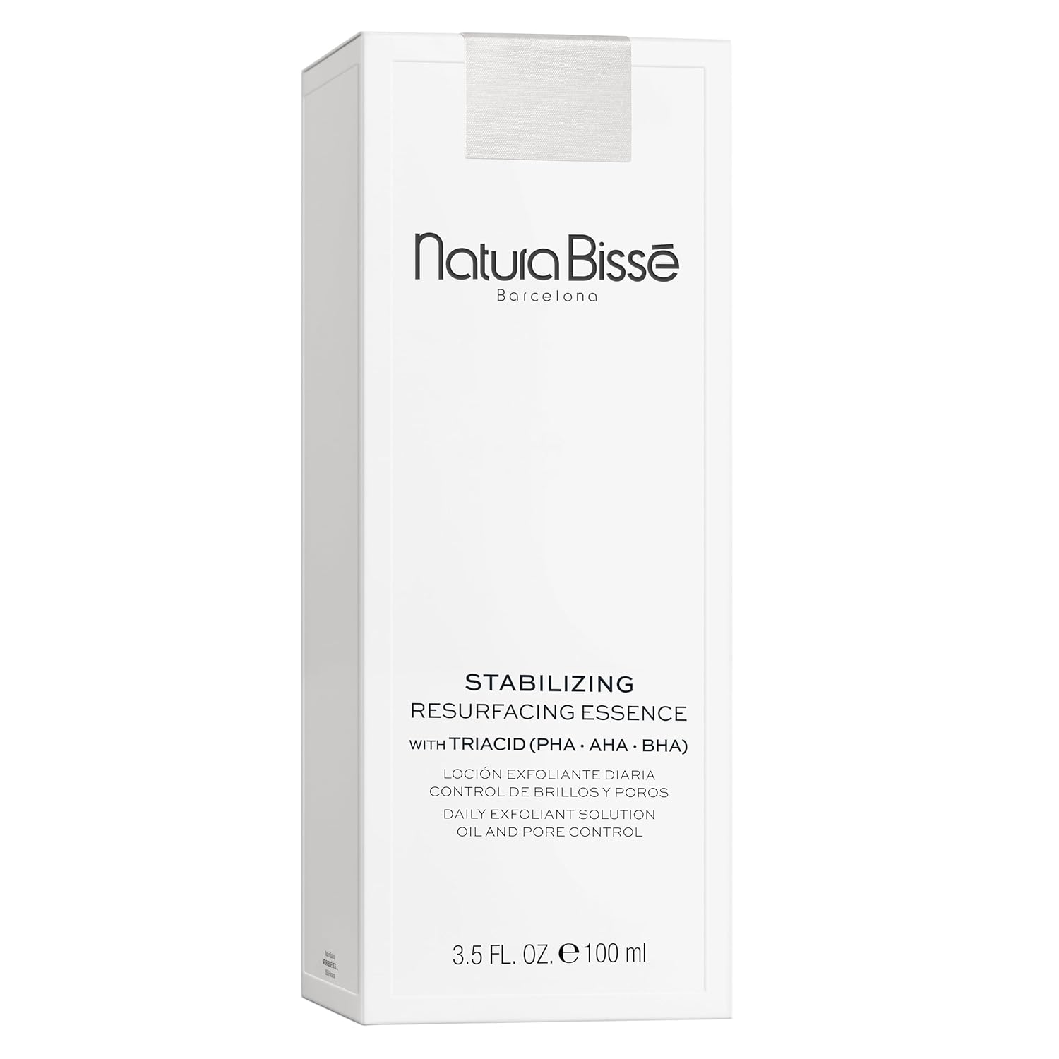 Natura Bissé – Esencia estabilizadora de rejuvenecimiento  PHA, AHA, BHA Solución exfoliante diaria  Equilibra, hidrata y matifica  Para piel