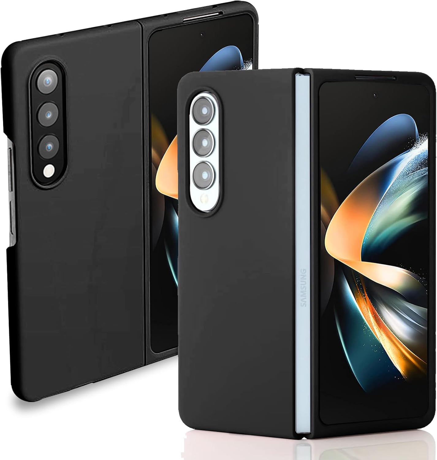Miimall Funda compatible con Samsung Galaxy Z Fold 5, parachoques de PC líquido sedoso, carcasa plegable ultrafina y ligera, funda protectora de