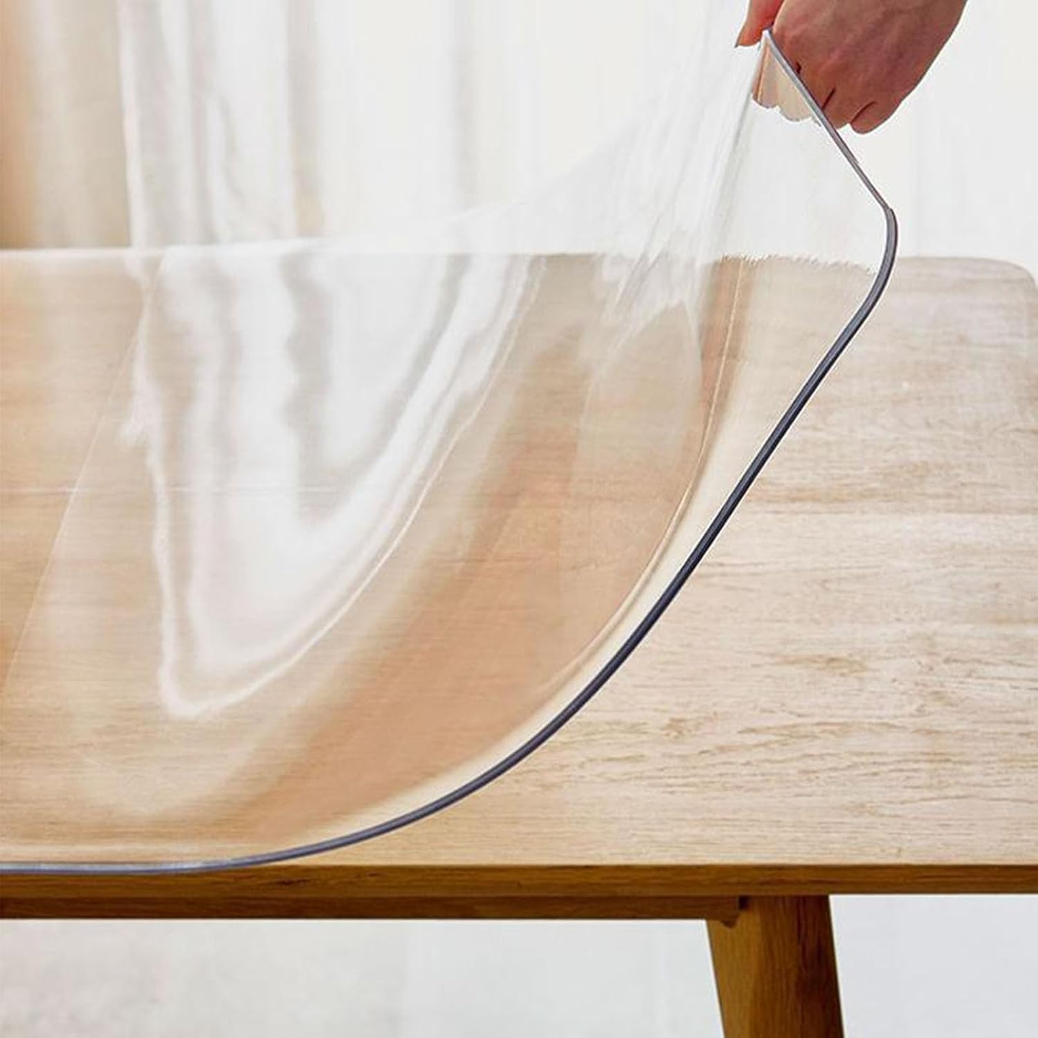 Protector de escritorio transparente, lavable para una fácil limpieza, protector de escritorio de PVC transparente para restaurantes y mesas de