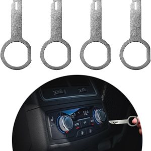 ZKFAR 4 llaves de liberación de radio de automóvil, 2.6 pulgadas, impermeables, duraderas, de metal, CD, DVD, herramientas de reparación con ZKFAR 4 llaves de liberación de radio de automóvil, 2.6 pulgadas, impermeables, duraderas, de metal, CD, DVD, herramientas de reparación con