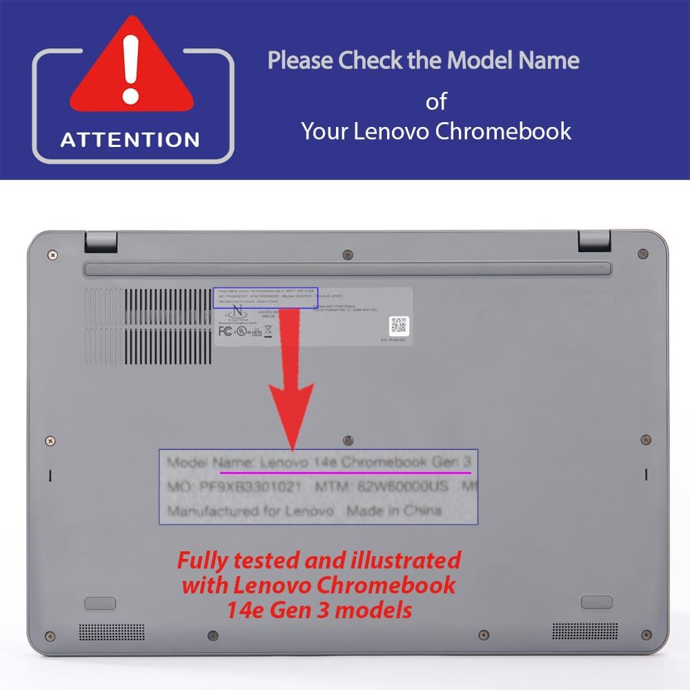 mCover Funda compatible solo para computadoras portátiles tradicionales Lenovo 14e Chromebook Gen 3 2023-2024 de 14 pulgadas (no compatible con